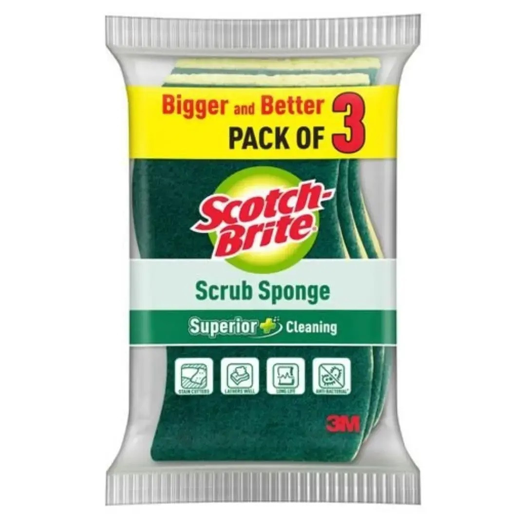 Scotch Brite Scrub Sponge 3Pc