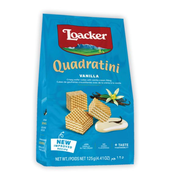 Loacker Quadratini Vanilla Wafer Biscuits 125G