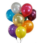 Metallic Rubber Balloons - Multi Colour 50Pc